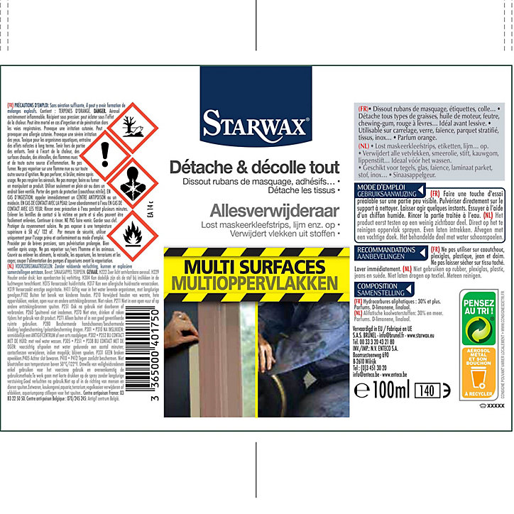 Pulvérisateur détache et décolle tout Starwax 100ml