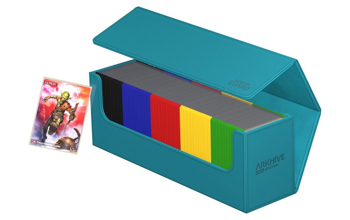 Kartenbox XenoSkin Arkhive Monocolor 400+ PetrolblauHochwertige Box für Sammelkarten in Standardgrösse