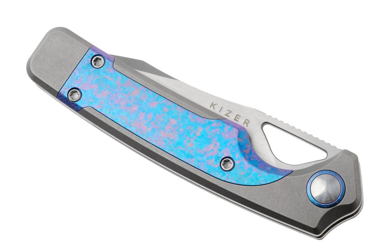 Kizer Ara KI3729A3, Hand Brushed Satin CPM S45VN, Snowflake Titanium zakmes, Jonathan Styles and Paul Munko design