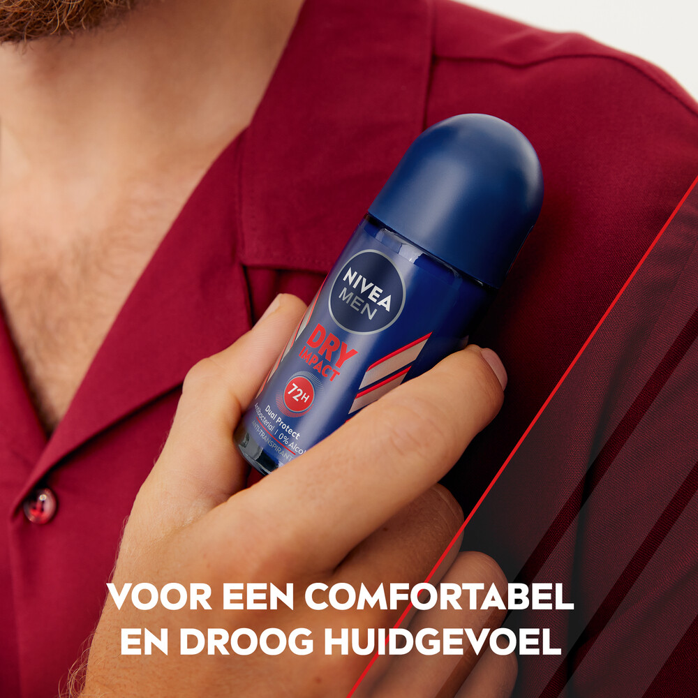 6x Nivea Men Deodorant Roller Dry Impact50 ml