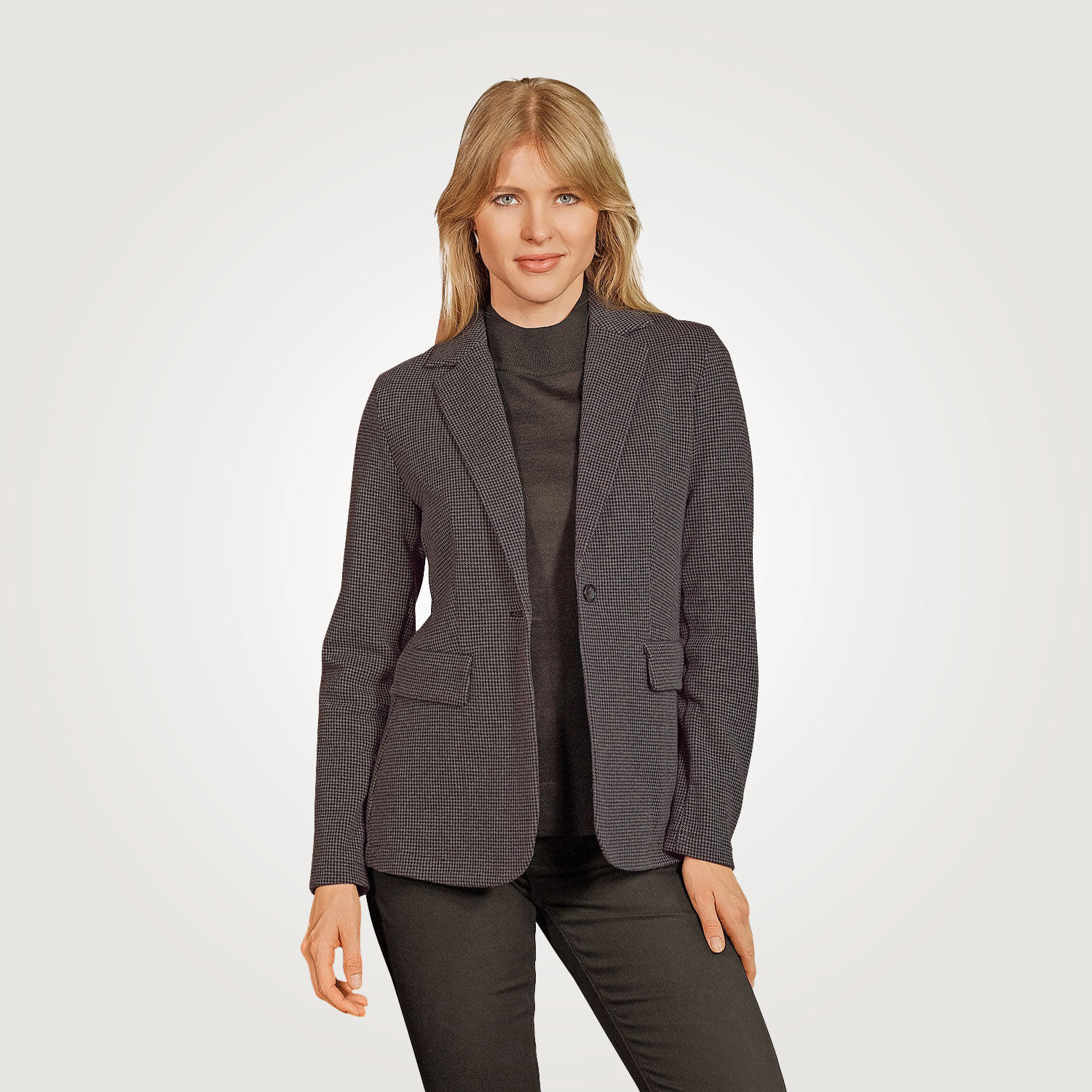 Damen Blazer mit Pepitamuster