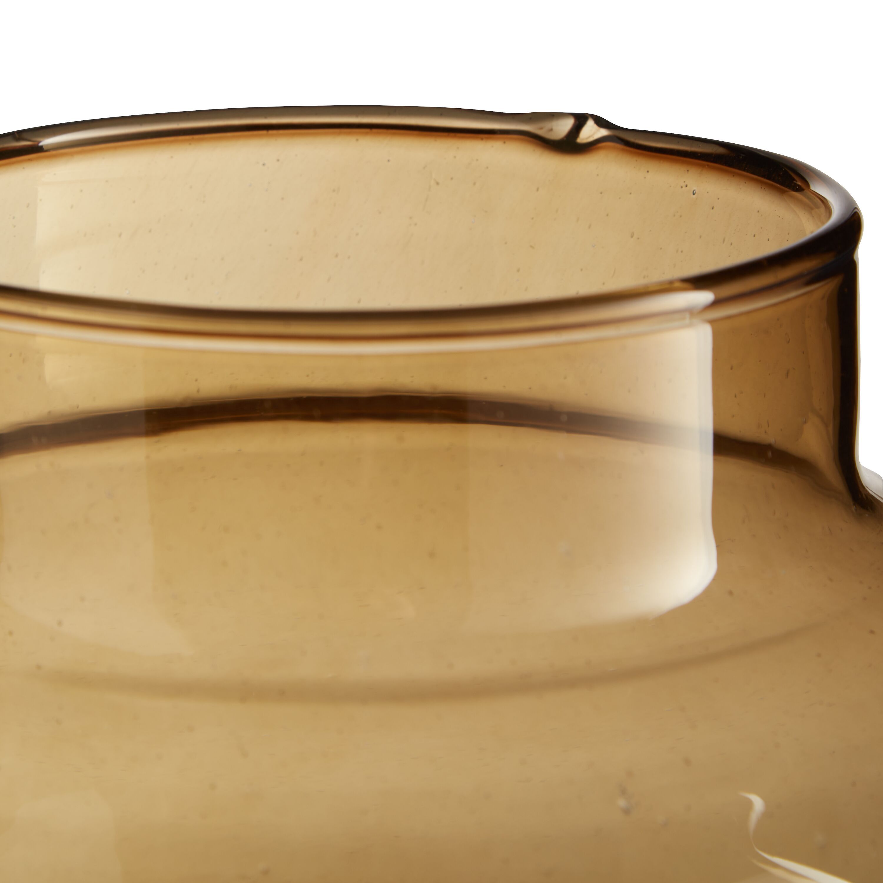 VIOLA Vase amber recycled D19cm - Olive / H: 19.0 cm