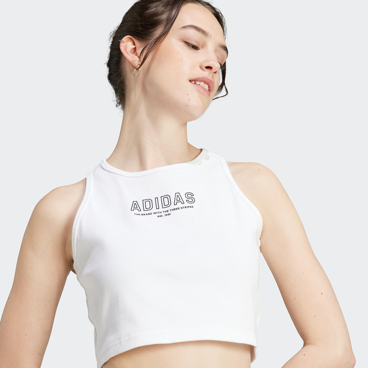 ADIDAS ROUPAS ESPORTIVAS<br>Regata curta Adoro a marca