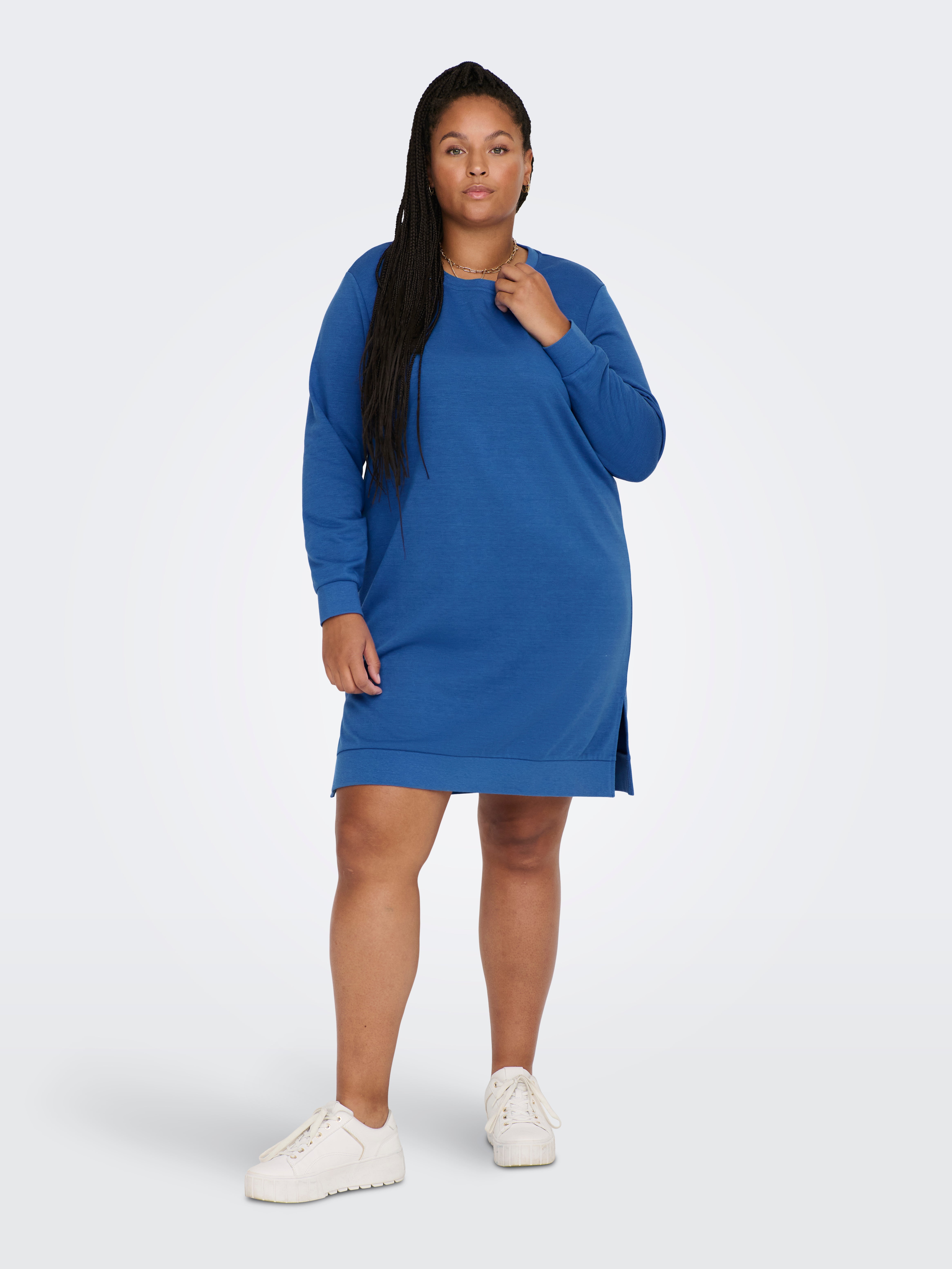 CARSIV Langes Kleid Strong Blue
