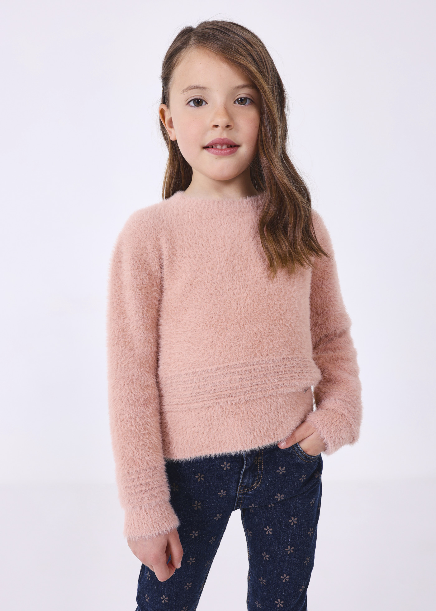 Suéter de pele para menina