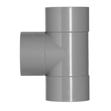Martens T-stuk PVC grijs 3x lijmverbinding 50x50x50 mm