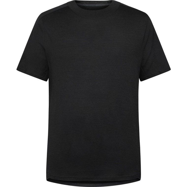 KnowledgeCotton Apparel Cleaver Wool 175 Single Constructed T-Shirt Black Jet