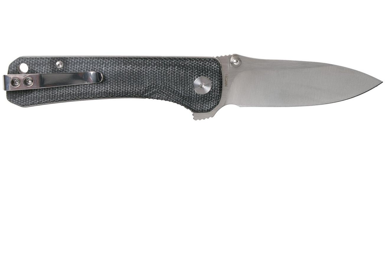 QSP Knife Hawk QS131-J Black Micarta zakmes