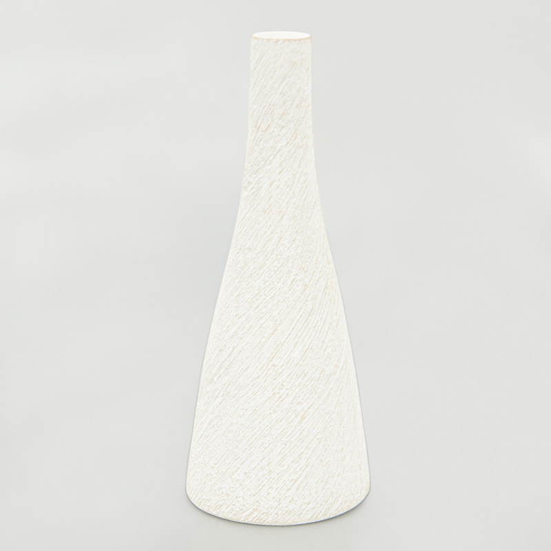 Vase soliflore wavy 'Riad' blanc et beige