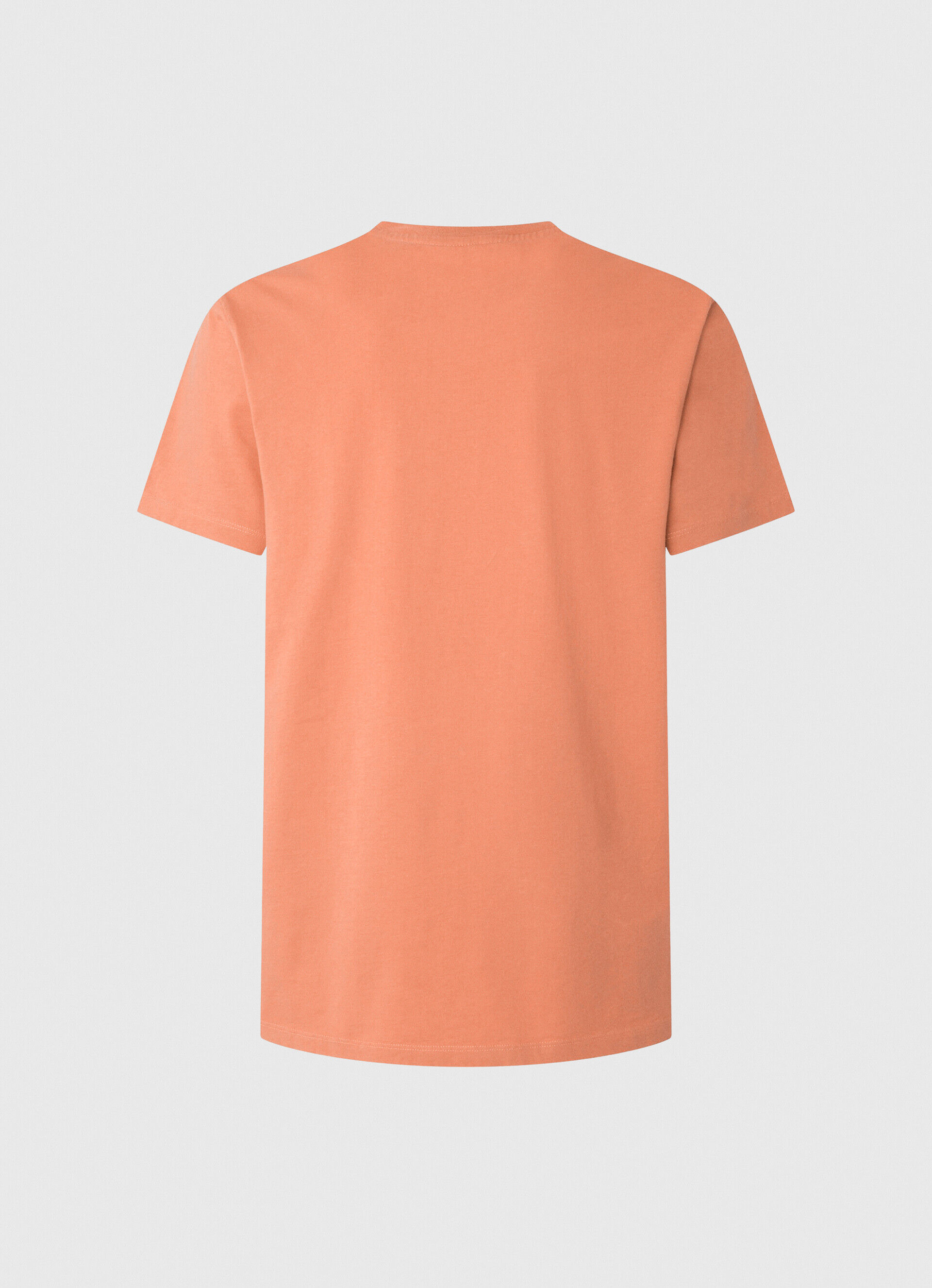 Camiseta com logo e efeito desgastado - laranja abóbora