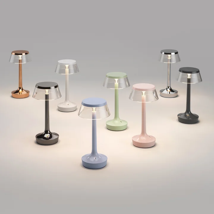 Flos - Bon jour Unplugged Akku-Tischleuchte, Color Tune, storm grey