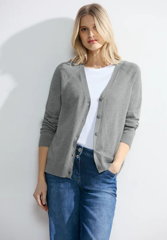 Strick Cardigan - mineral grey melange