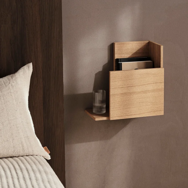 Ferm Living - Stagger Wandregal, 20 x 32 cm, Eiche geölt