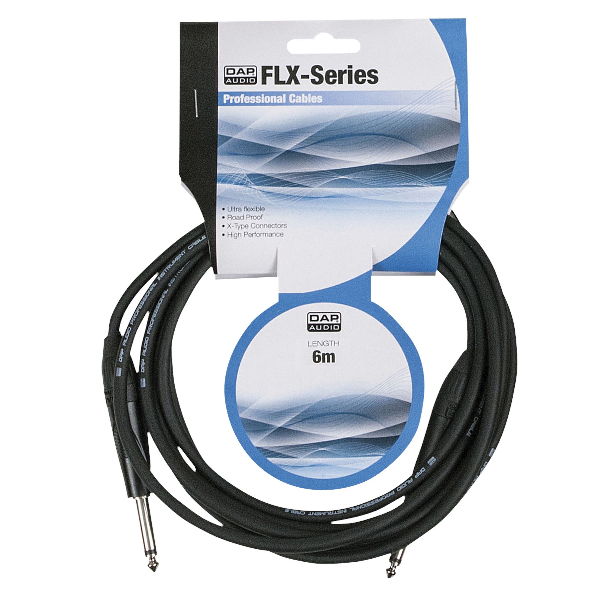 DAP FLX05 signaalkabel 6.3 mm mono jack-jack 6 meter