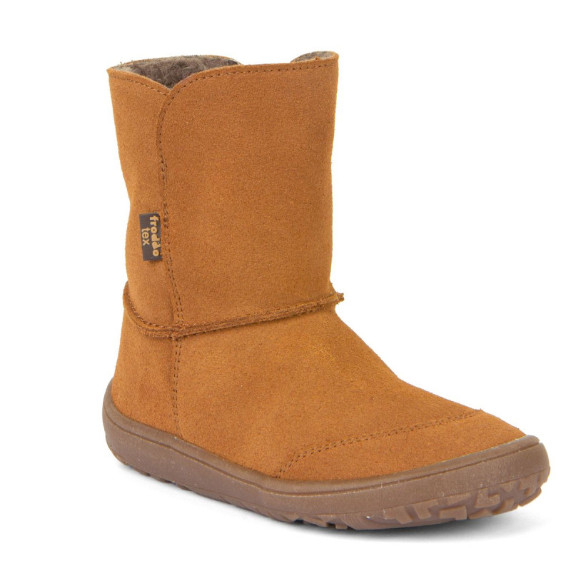 Froddo Froddo Barefoot Tex Suede Fourrées Cognac