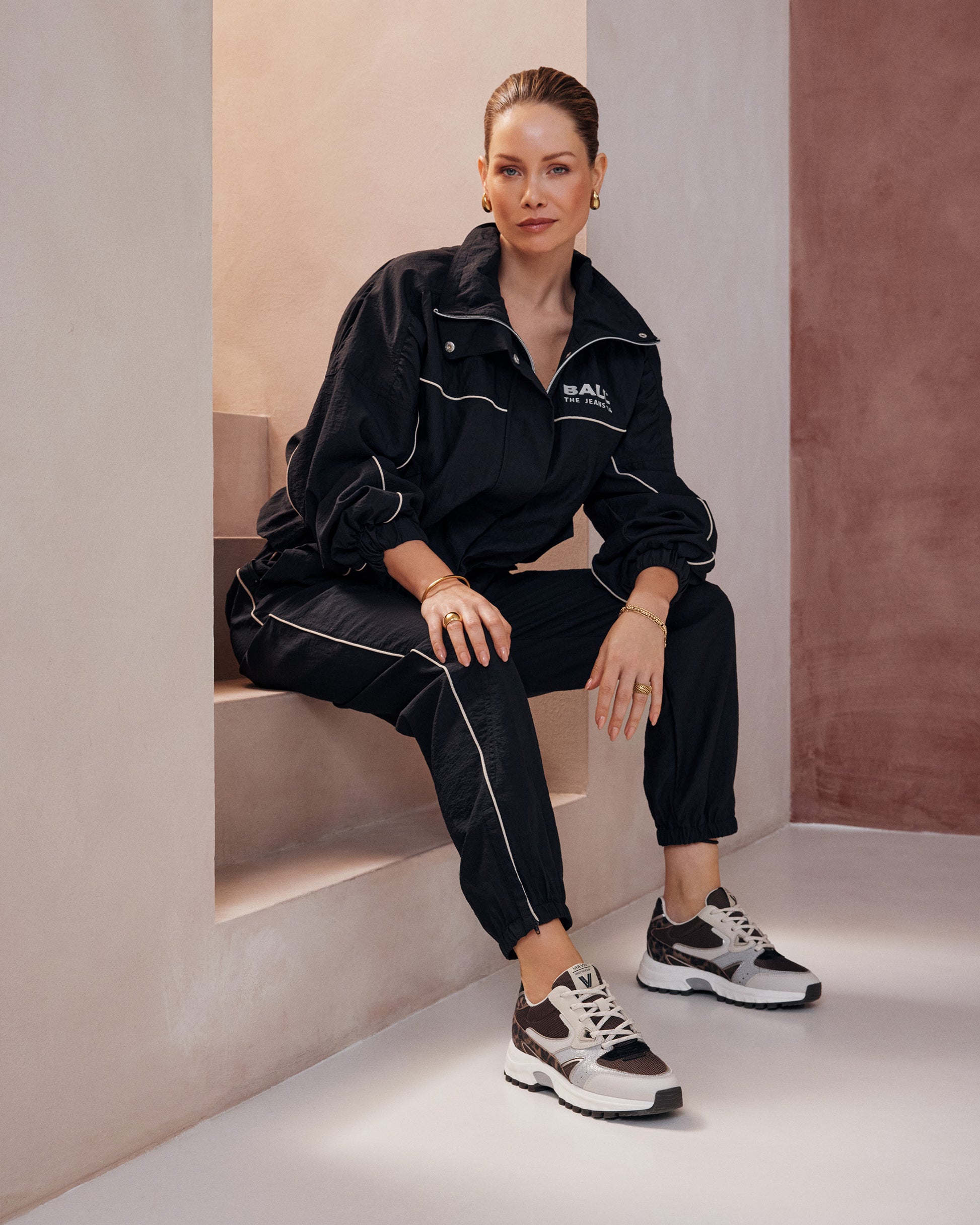 VIA VAI bruine dames sneakers Danae Vicky