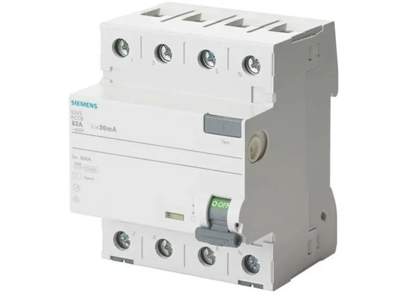 Siemens 5SV36566 FI-sikkerhedsafbryder A 63 A 0.3 A 500 V