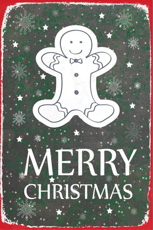 queence Metallbild »Gingerbread Man« Schriftzug | Schriftzüge 1 Stk. tlg. Stahlschilder