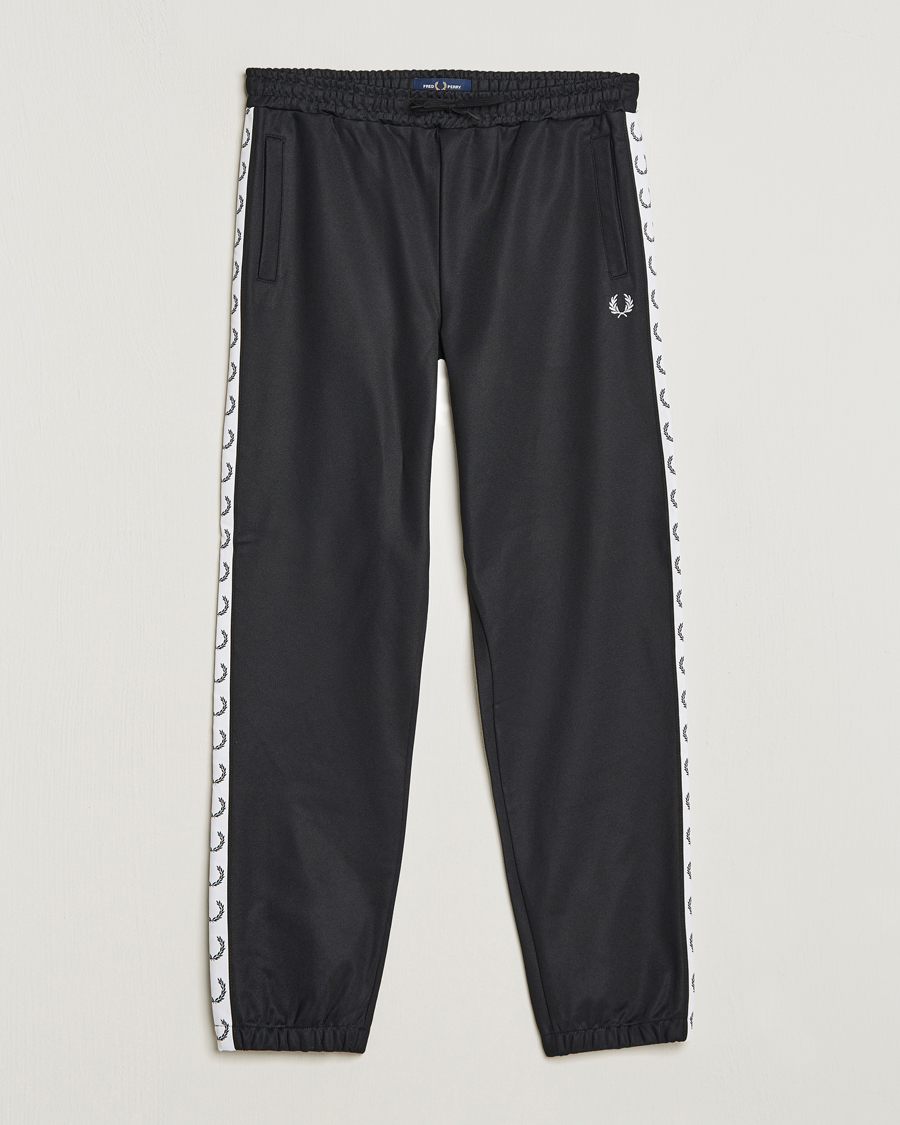Fred Perry Taped Track Pants Black