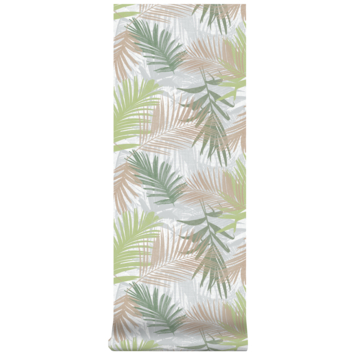 Vliesbehang jungle glam wit-goud-groen (dessin 104265)