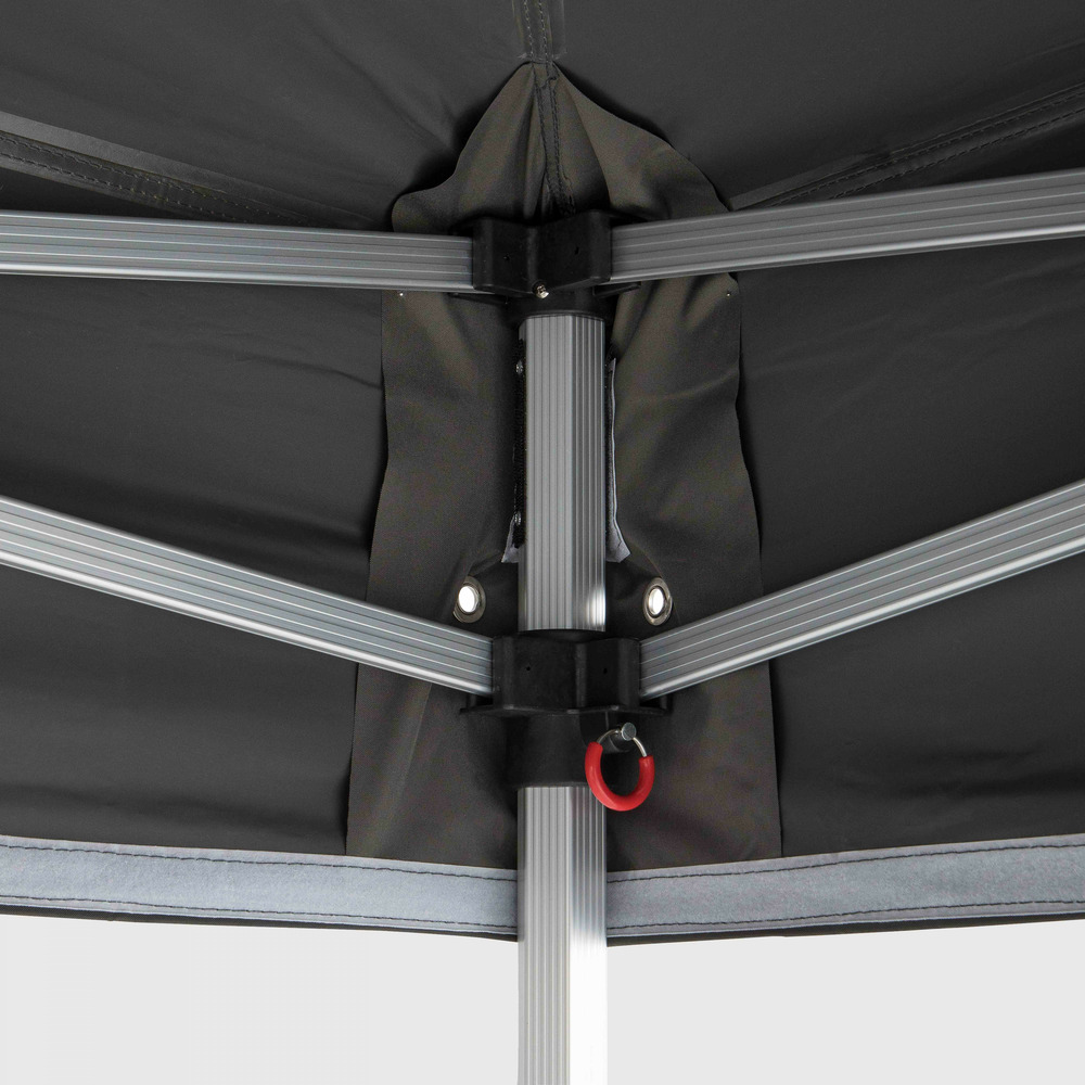 Tente pliante en aluminium 3x3m gris anthracite