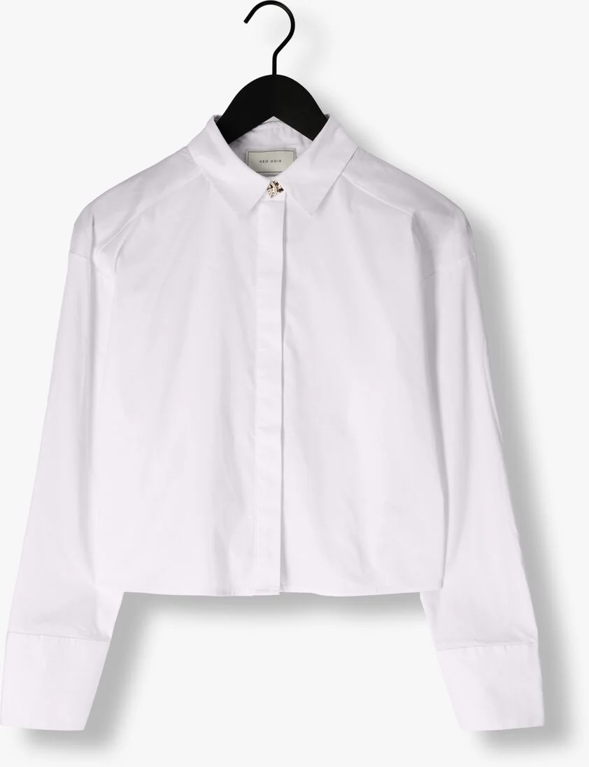 NEO NOIR witte neo noir blouse wisla poplin shirt