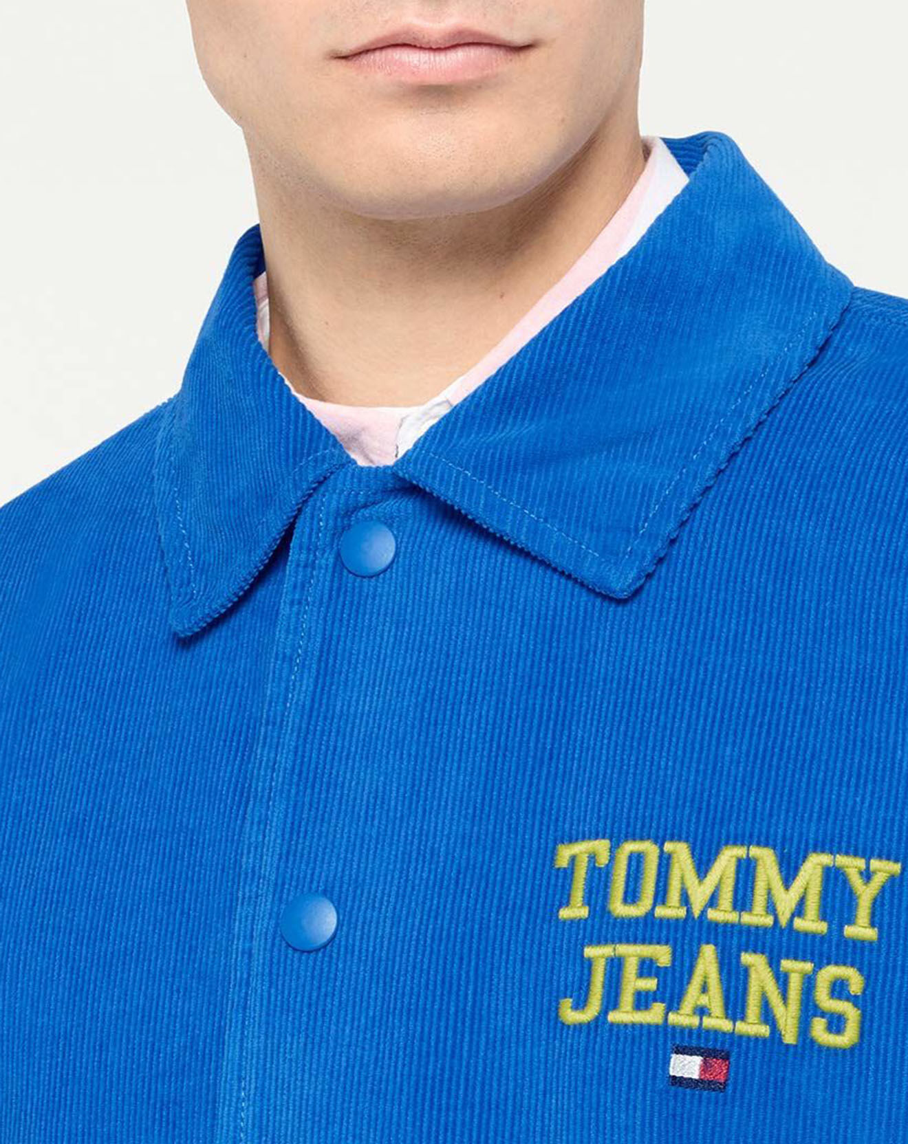 Tommy Jeans Veste Corduroy Coach bleue