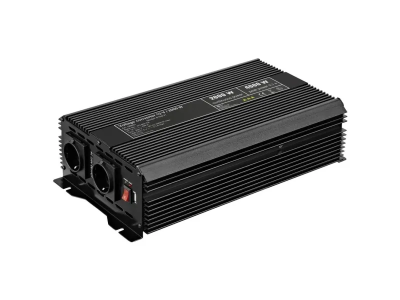 Goobay 58891, Universel, 12 - 13,8 V, 2000 W, 230 V, Sort, DC-til-AC