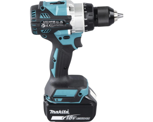 Makita DHP486RTJ 18V accu-slagboormachine, inclusief 2 accu's, oplader en MAKPAC maat 2 koffer.