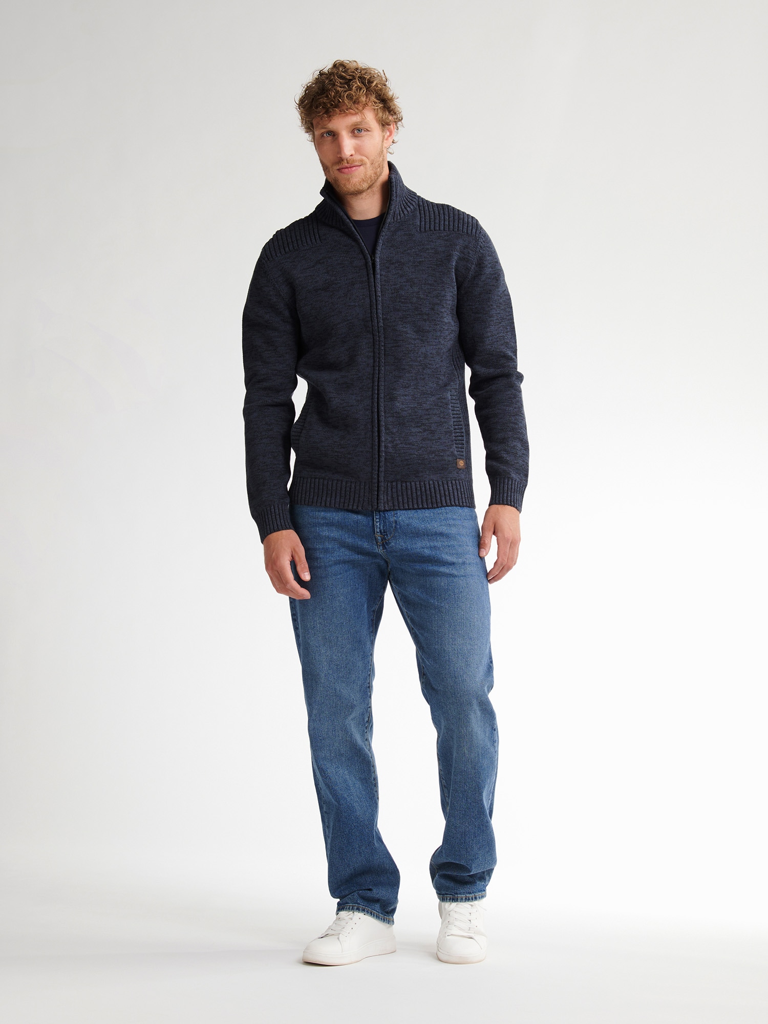 Petrol Industries Strickjacke mit Stehkragen
