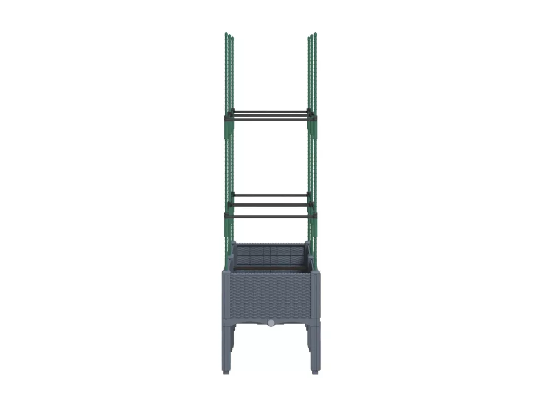 Jardinière bac lit surélevé grise 80 x 40 x 142 cm 02_0038314