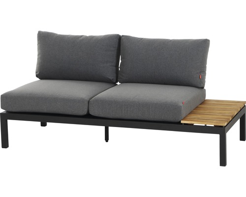 Linkermodule Alvida textielstof 2-zits mat-antraciet