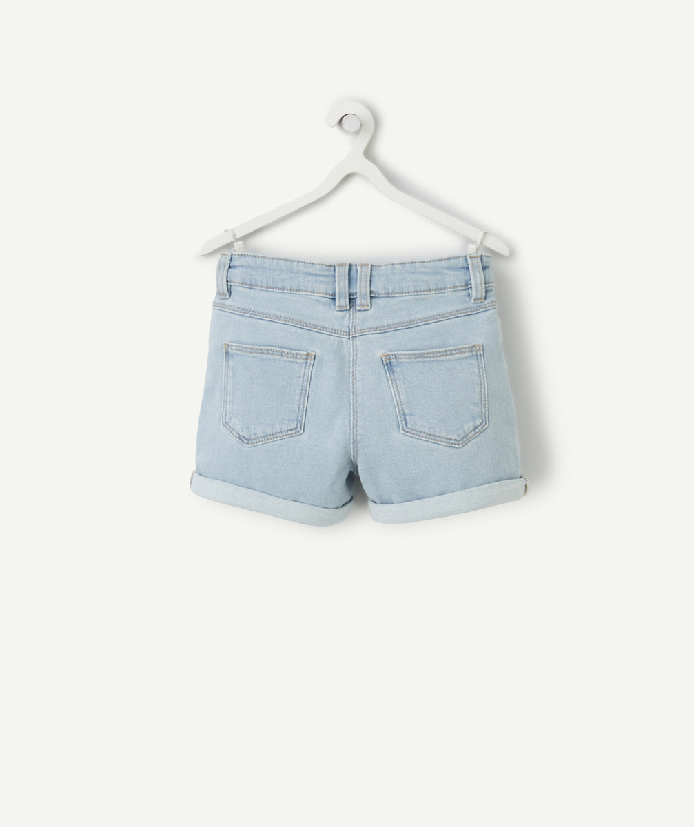 short droit fille en denim light low impact