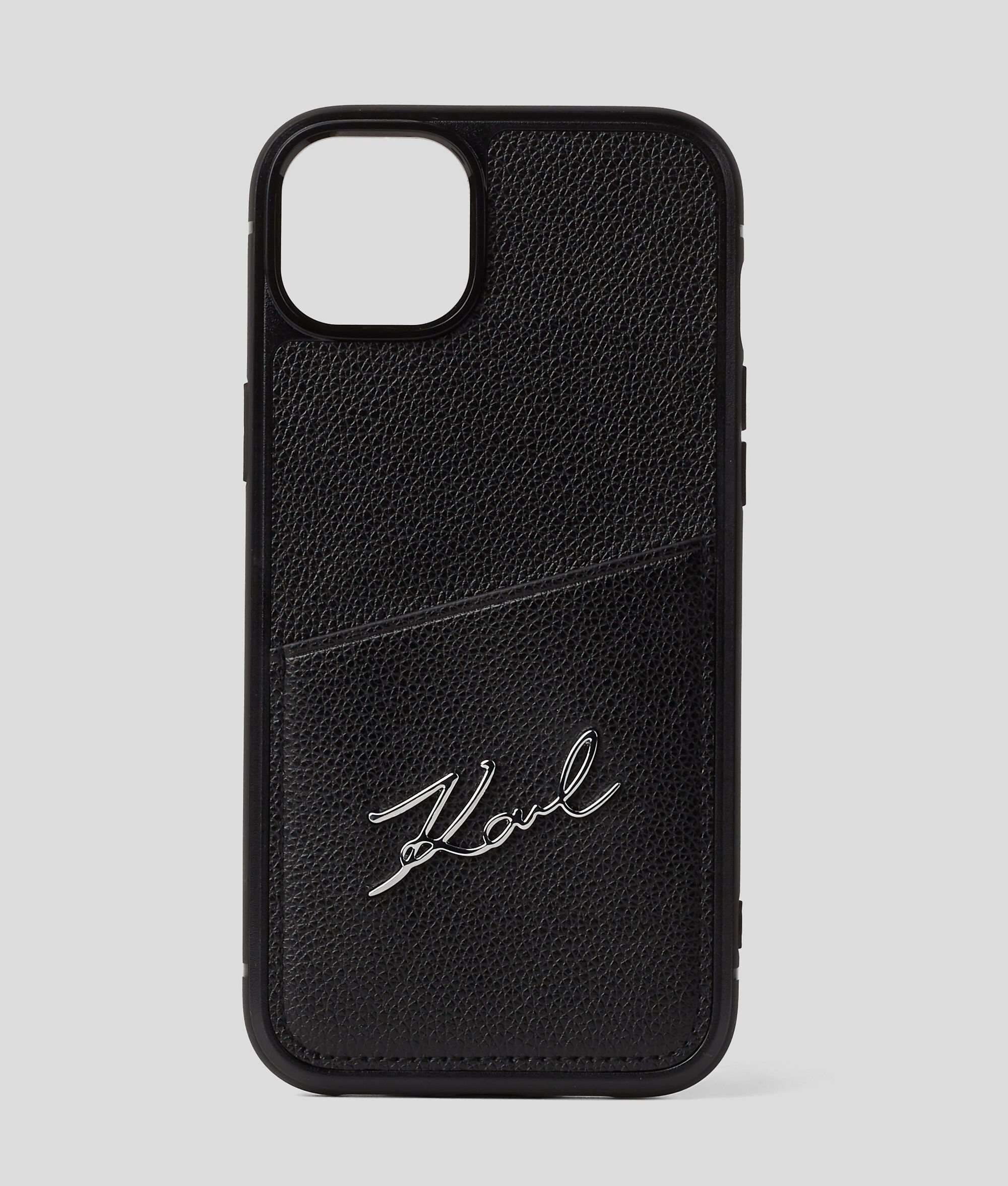 Étui de protection pour iPhone 13 Pro Max avec fente pour cartes Karl Signature