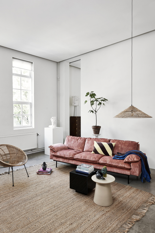 HKliving Earthenware bijzettafel Ø40 Cream