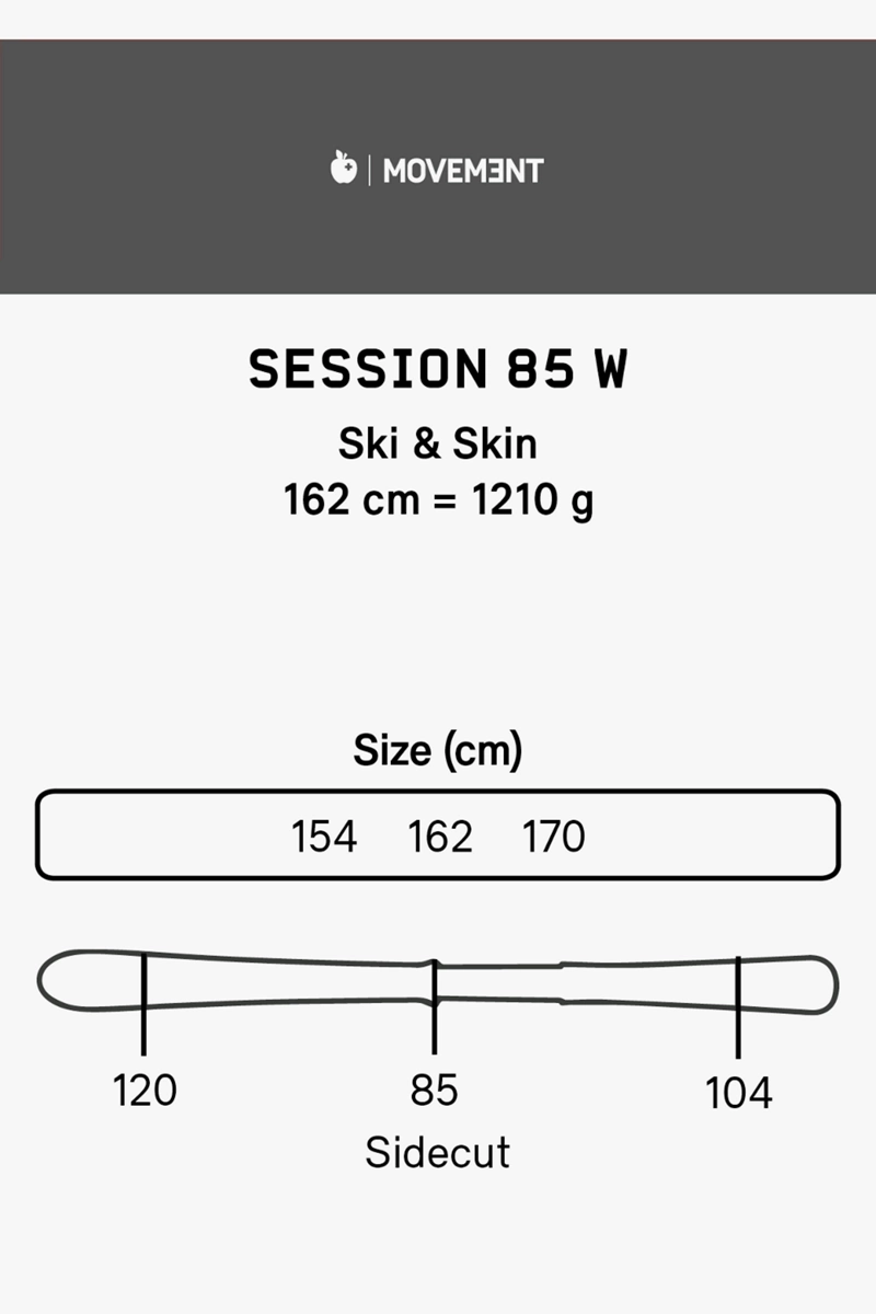 Movement Session 85 Damen Tourenski + Fell 2223
