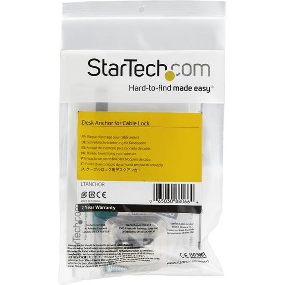 StarTech.com Ancrage de câble antivol pour ordinateur portable en acier
