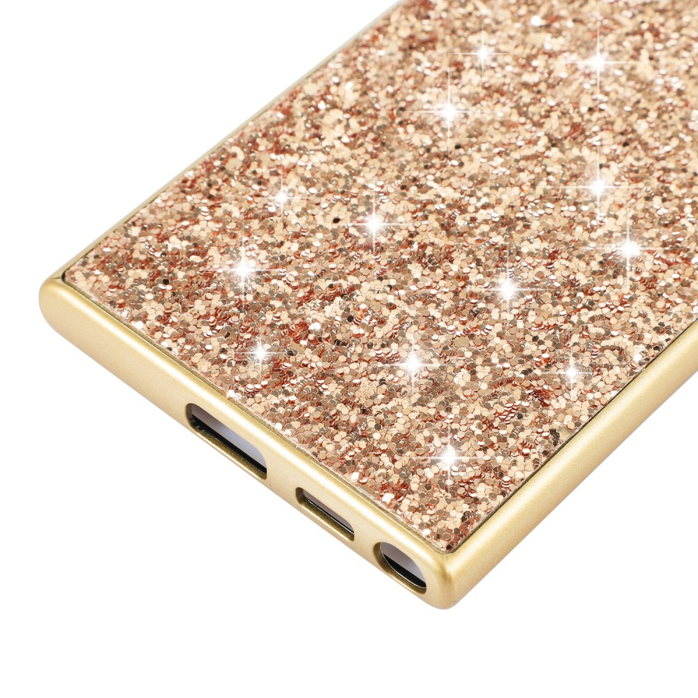 Samsung Galaxy S23 Ultra 5G Hybrid Hardcase Schutzhülle im Glitzer Design - Roségold