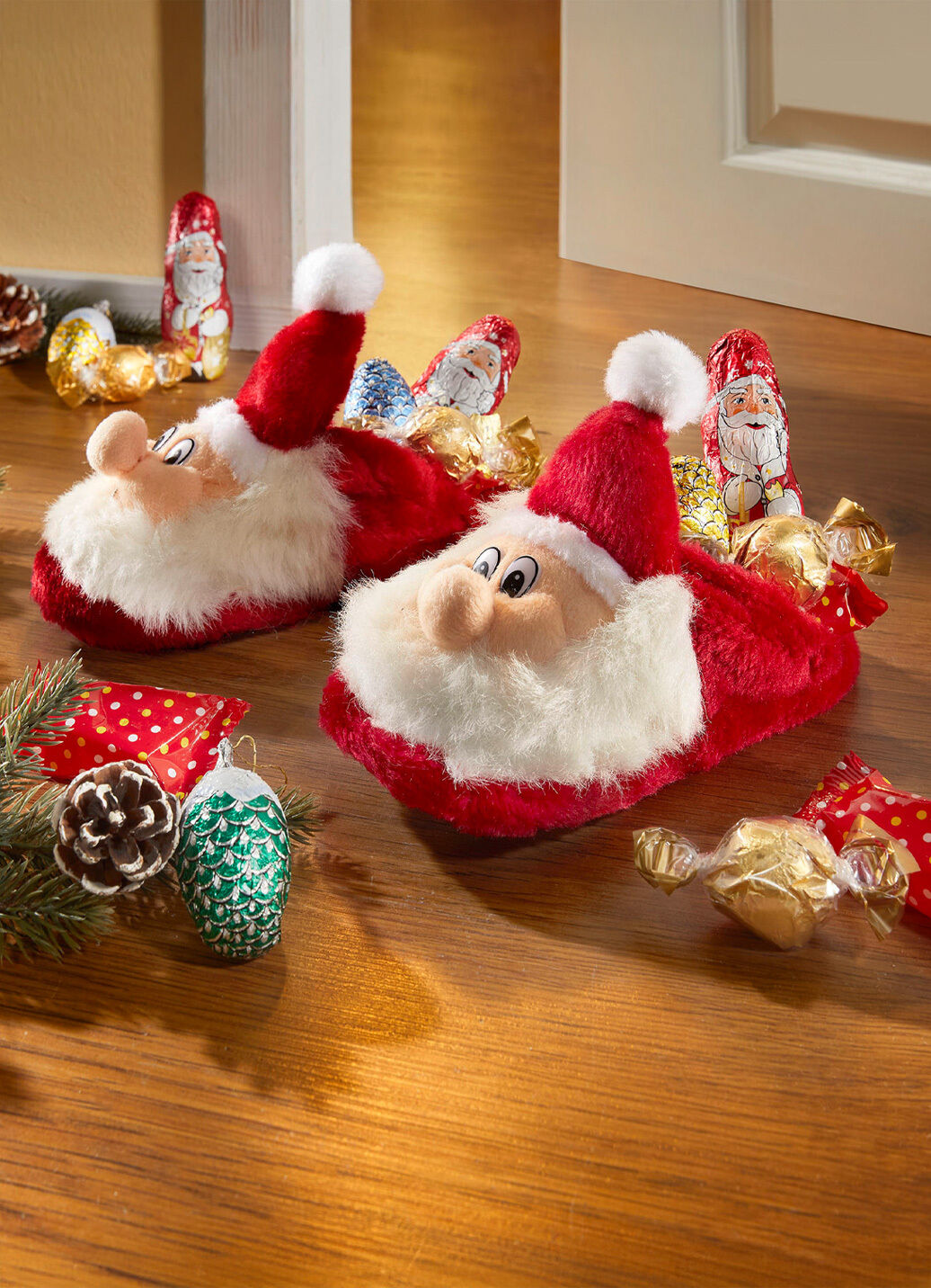 Weihnachtspantoffeln mit süsser Füllung