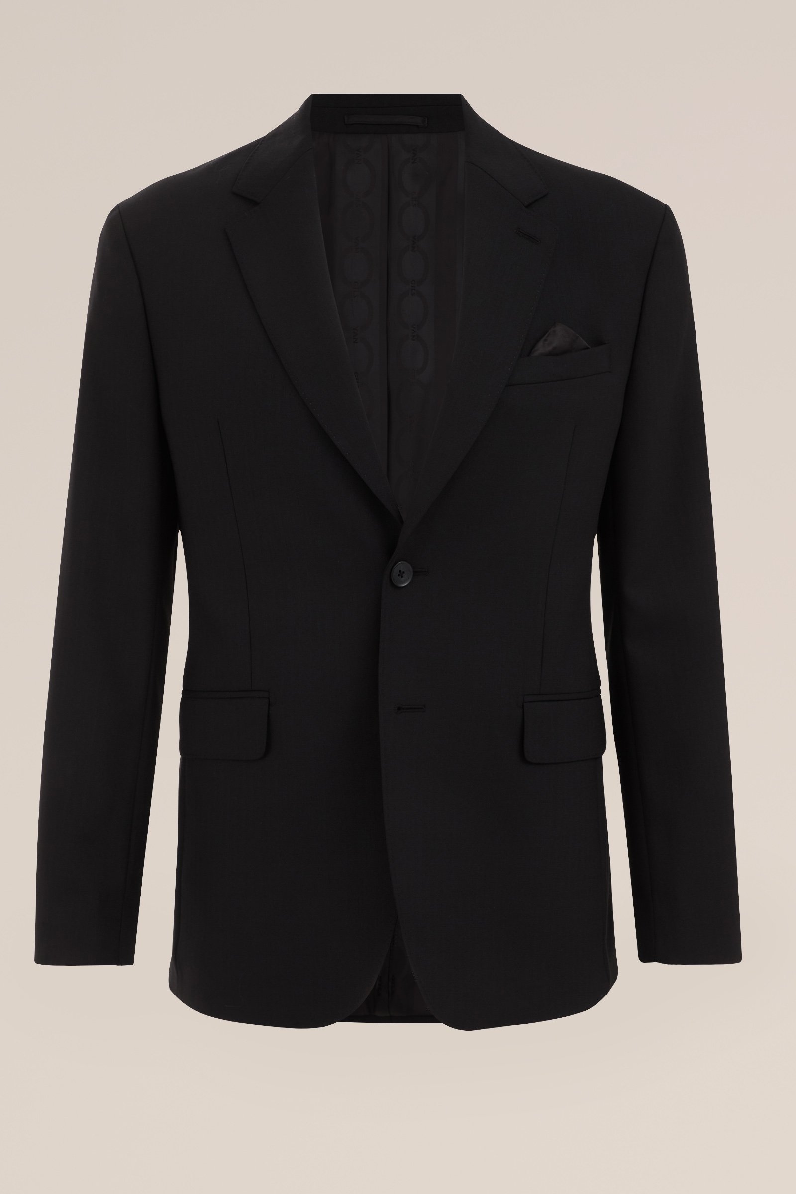 premium wol mix blazer met structuur Van Gils Zwart