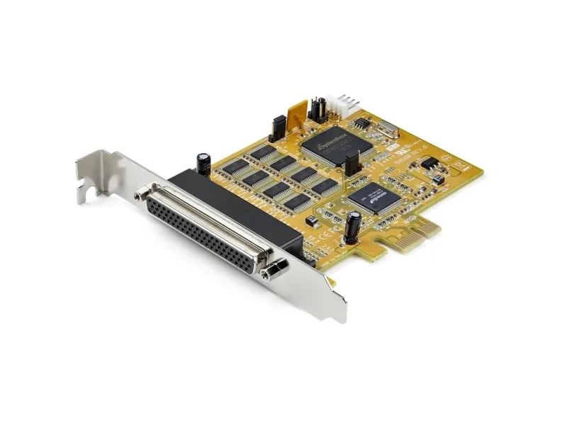 StarTech.com 8-Port PCI Express RS232 Serial Adapter Card, PCIe RS232 Serial Card, 16C1050 UART, Multiport Serial DB9 Controller/Expansion Card, 15kV ESD Protection, Windows & Linux - Up to 921.6 Kbps Baud - Seriel adapter - PCIe - RS-232 x 8 - gul -