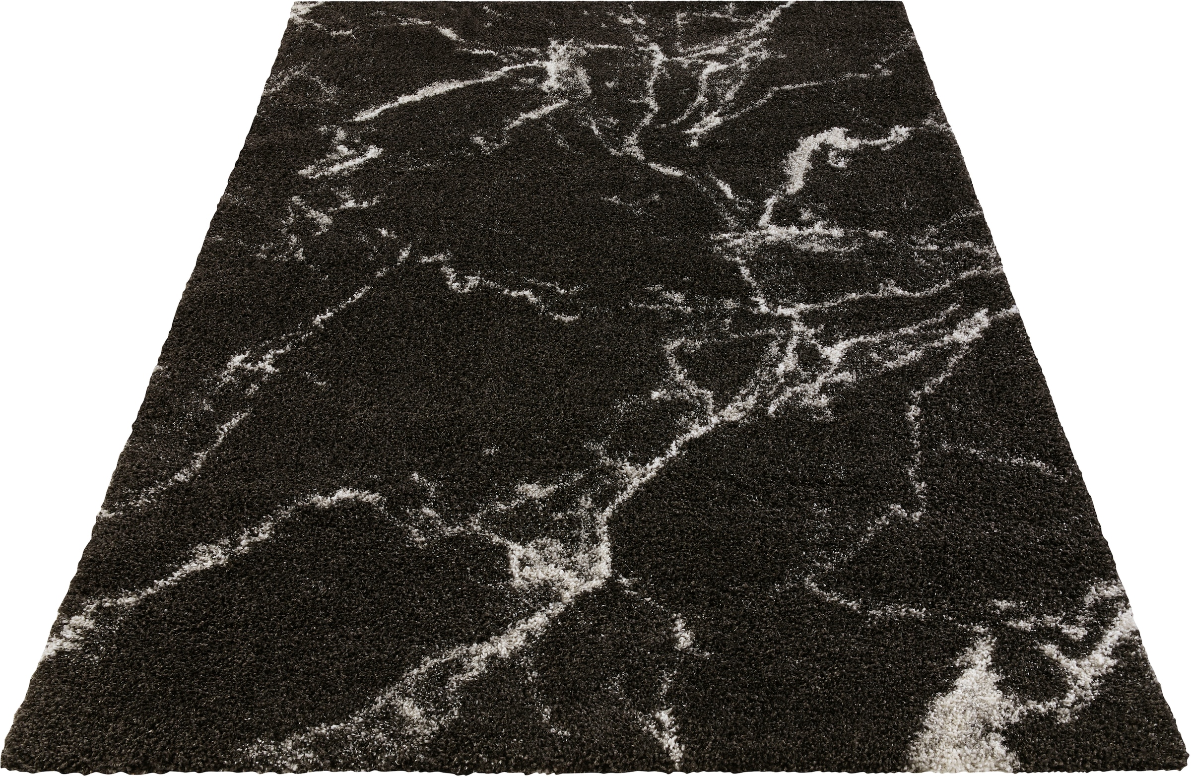 HANSE Home Hochflor-Teppich »MAYRIN« rechteckig 30 mm Höhe Hochflor, Teppich, Shaggy, Flokati, Weich, Marmor-Optik, Wohnzimmer