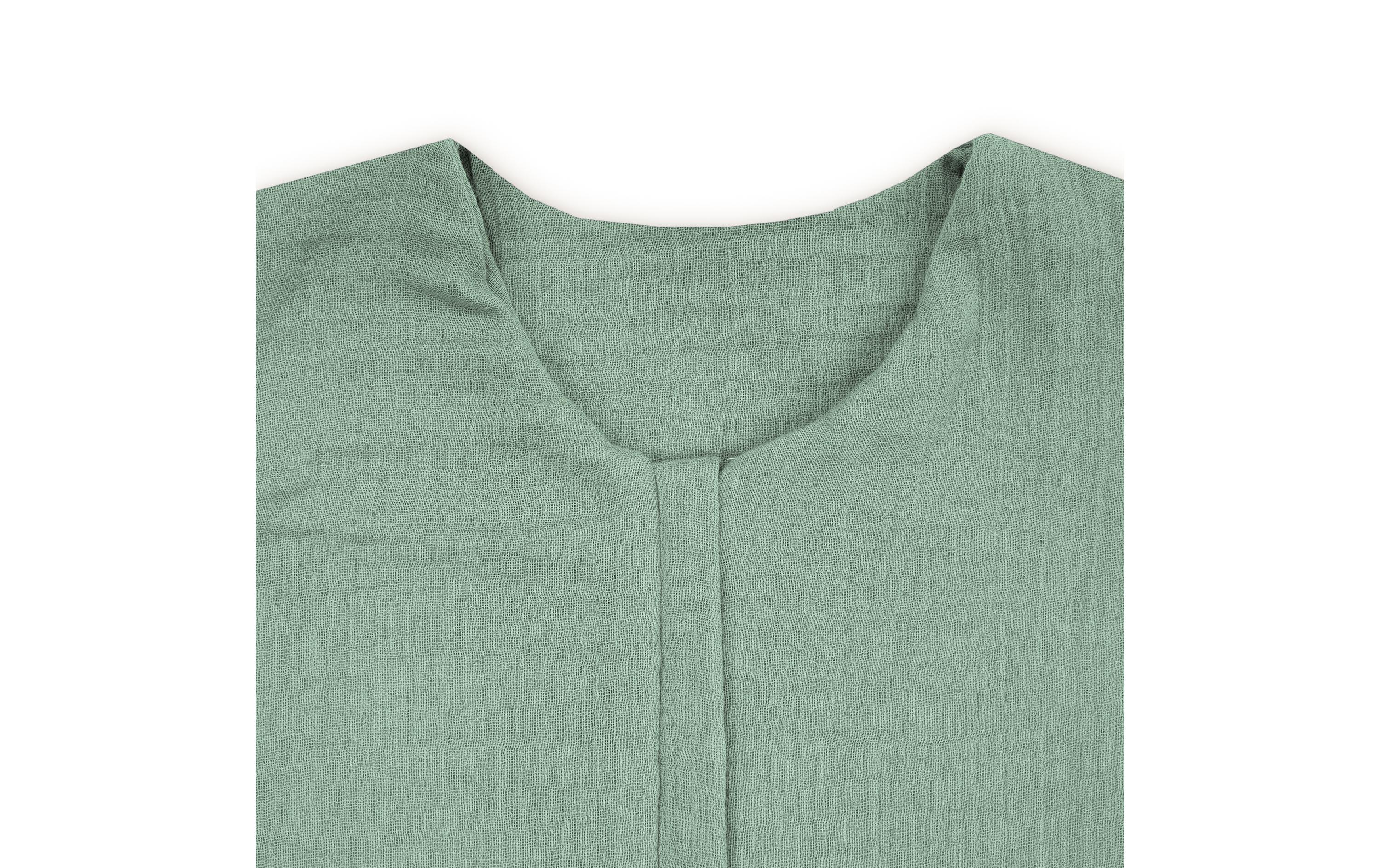 Baby-Sommerschlafsack Jumper Musselin Grün 80 cmSchlafoverall Jumper mit Reissverschluss