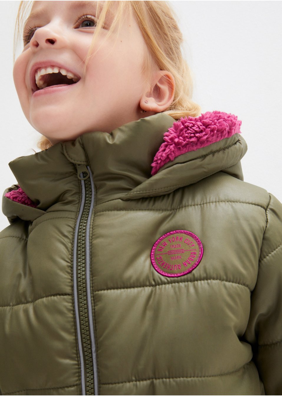 Veste hiver fille avec ceinture, doublée