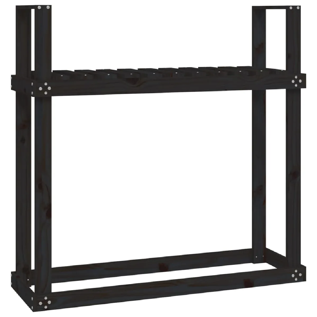 vidaXL Support bois de chauffage - Noir