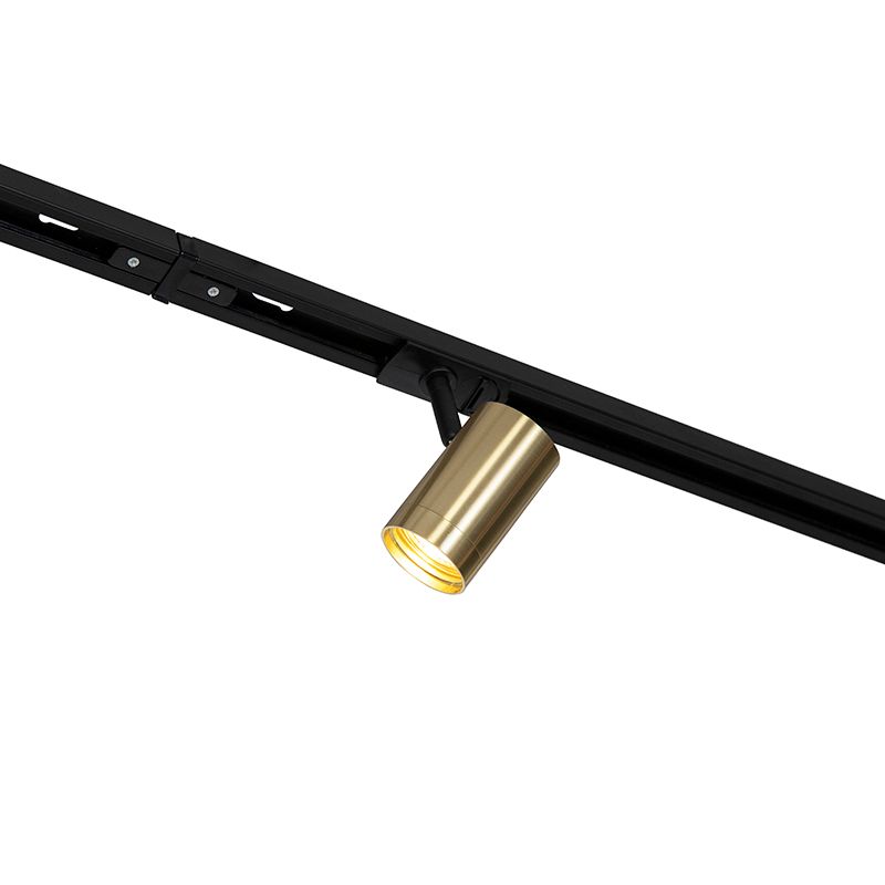 Modern railsysteem met 3 spots en 3 hanglampen goud 1-fase - Iconic Cavalux Jeana