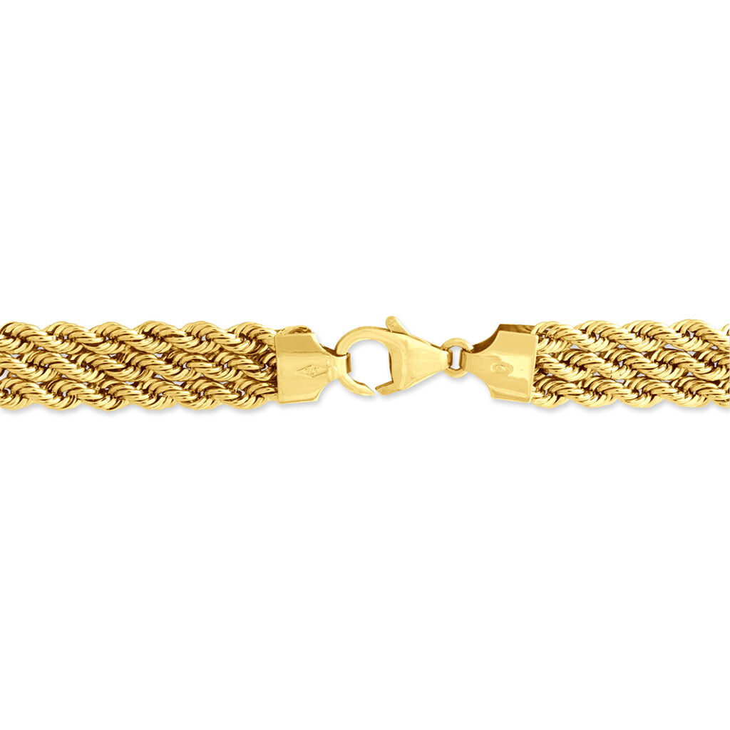 Bracelet Jerry Maille Corde 3 Rangs Or Jaune