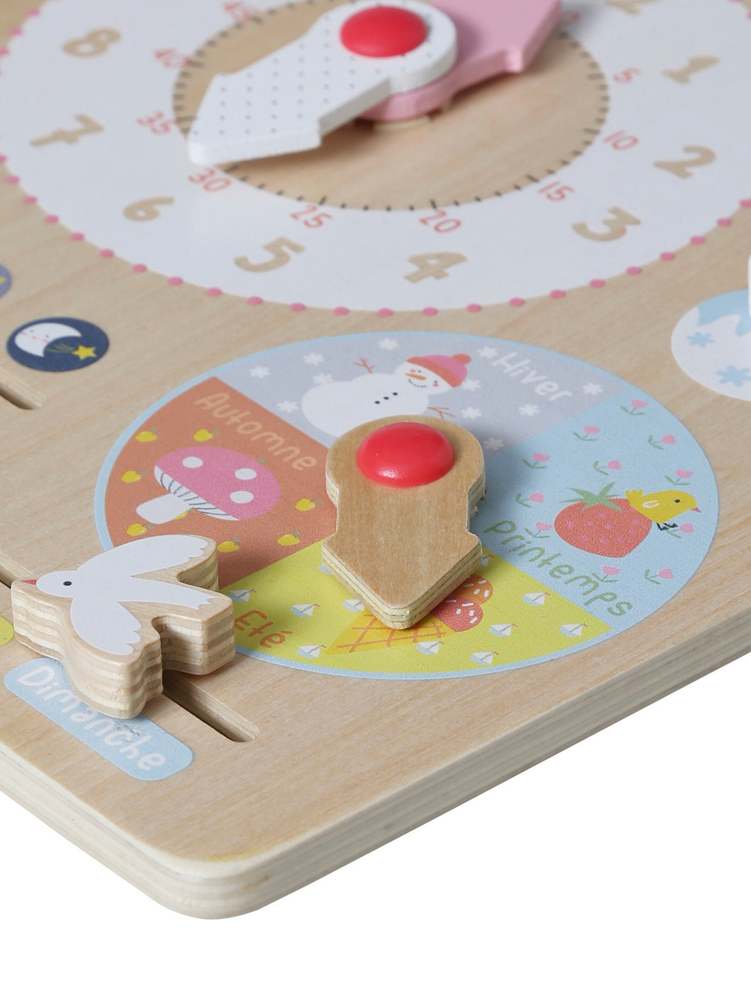 Vertbaudet Kinder Spieluhr mit Kalender, Holz FSC® hellbeige