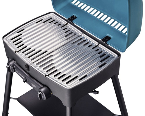 Enders Explorer Next Pro tafelgrill, 47 x 58 x 80 cm, 2 branders, 50 mbar, blauw, inclusief uitneembare vetopvangbak