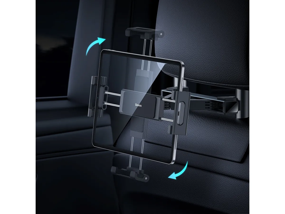 JoyRide Auto KFZ Rücksitz Kopfstützen Halterung für Smartphones / Tablets 142 - 295 mm (SUTQ000001) - Schwarz